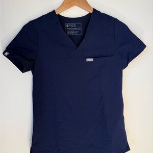 FIGS Navy Blue Scrub Top XXS